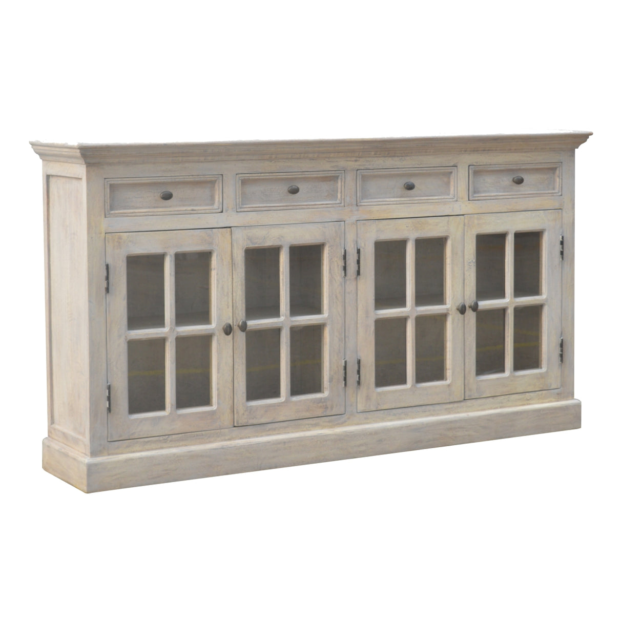 Solid Wood Stone Acid Wash Glazed Sideboard