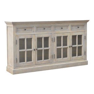 Solid Wood Stone Acid Wash Glazed Sideboard