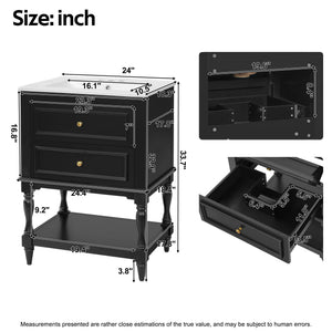 Bathroom Vanity With Sink, 2 Drawers Storage Cabinet, Open Shelf