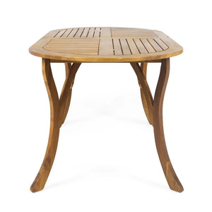 Outdoor Table With Smooth Lines, Slat Top - Best Buy Furniture