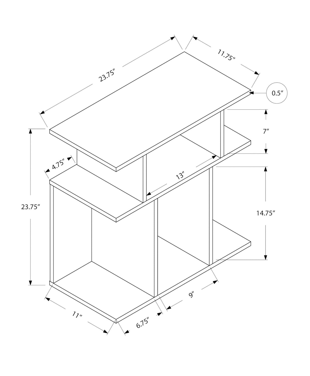 Accent Table, Side Contemporary Design