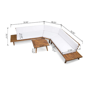 Hillcrest V Shaped 4-Piece Sofa Set