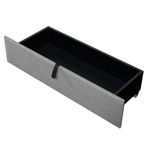 Upholstered Platform Bed With Storage Headboard, Trundle & 2 Drawers And A Set Of Sockets & USB Ports