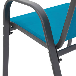8 Piece Patio Chairs, Outdoor Camping Chairs with Breathable Textilene Fabric
