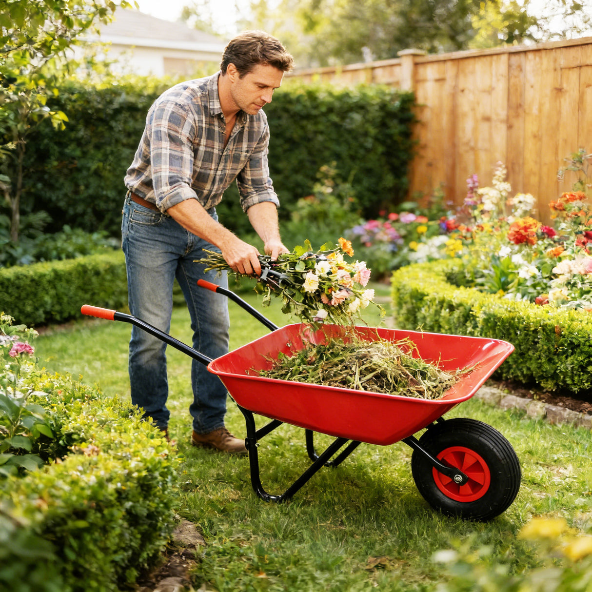 Steel Tray Wheel Barrow Trolley