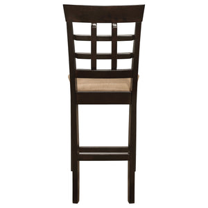 Upholstered Counter Height Stools (Set of 2) - Brown / Beige