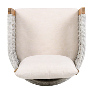 Outdoor Dining Chairs With Mix Rope Handles (Set of 2)
