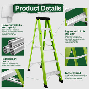 Fiberglass Ladder with Tool Tray