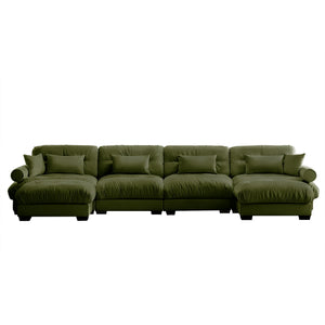 Super Comfort Oversized Modular Sectional Sofa With Movable Ottoman