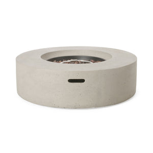 Modern Lightweight Concrete Outdoor Circular Fire Pit 50, 000 Btu