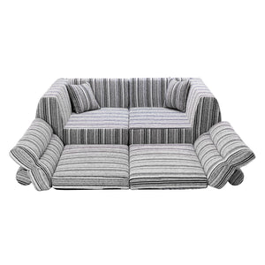 3 Seater, Couch With Throw Pillows For Living Room