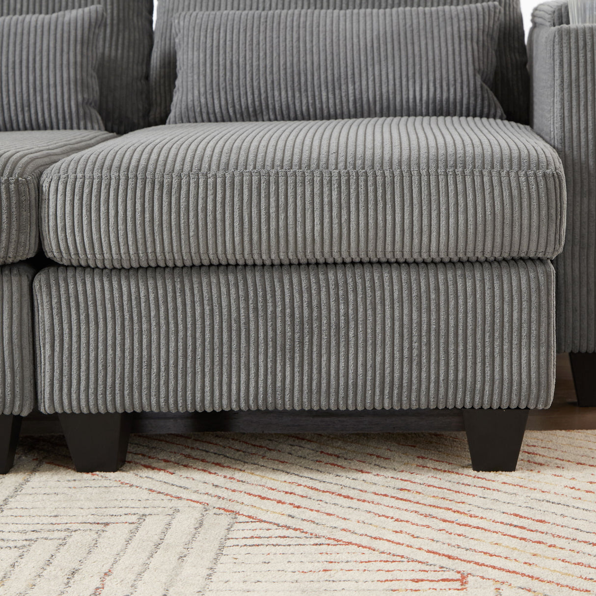 Convertible Chaise Lounge Sofa Chair With USB Ports, Cup Holders, Phone Holder And Storage