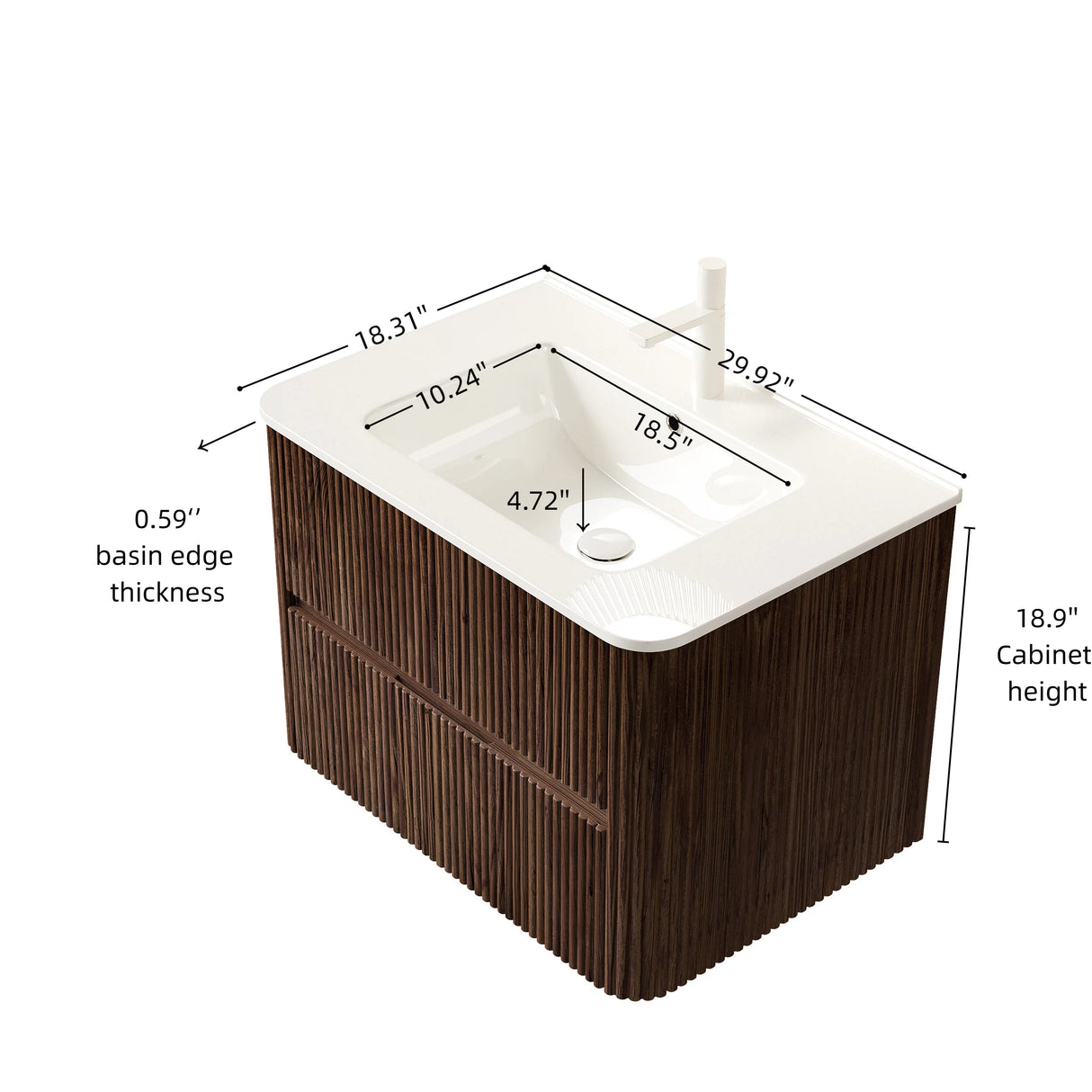 Noor 30" Bathroom Vanity with Sink