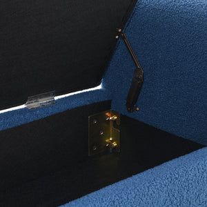 Modern Teddy Upholstered Large Bed End Bench With Arms And Storage