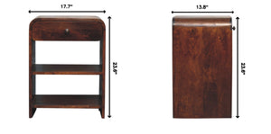 Aspen - Open Bedside Table - Dark Brown