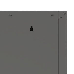 Heavy Duty, Metal Wall Mounted Tool Storage Cabinet Steel Metal Garage Storage Cabinet - Black / Gray