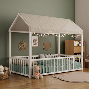 Montessori Floor Bed Frame With House Shape