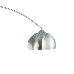 Krester - Dome Shade Arc Floor Lamp - Chrome
