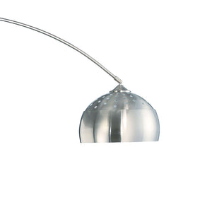 Krester - Dome Shade Arc Floor Lamp - Chrome