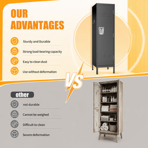 55-Inch Tall Metal Wardrobe Cabinet