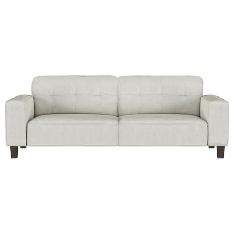 Xana - 2 Piece Upholstered Track Arm Sofa Set - Greige