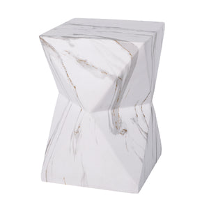 Modern Geometric MGO Side Table - Hourglass Accent Table