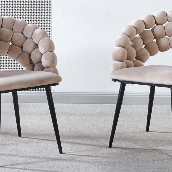 Modern Chair With Tube Legs, Soft Cushions And Comfortable Backrest