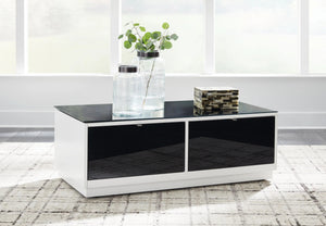 Gardoni - Rectangular Cocktail Table - White / Black - Best Buy Furniture