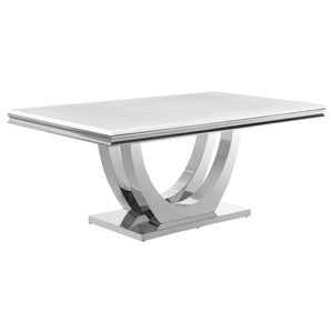 Kerwin - 5 Piece Rectangular Dining Table Set With Upholstered Chairs - Cream White