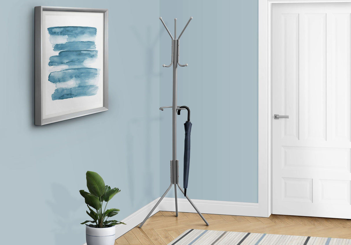 Coat Rack, Hall Tree, Free Standing, Hanging Bar, 6 Hooks, Entryway, Contemporary & Modern - Best Buy Furniture