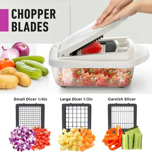8 in 1 Vegetable Slicer Chopper with Container Mandoline Cutter