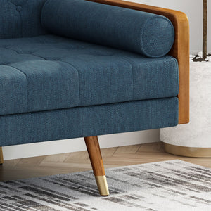 Aidan - Mid Century Modern Tufted Fabric Sofa