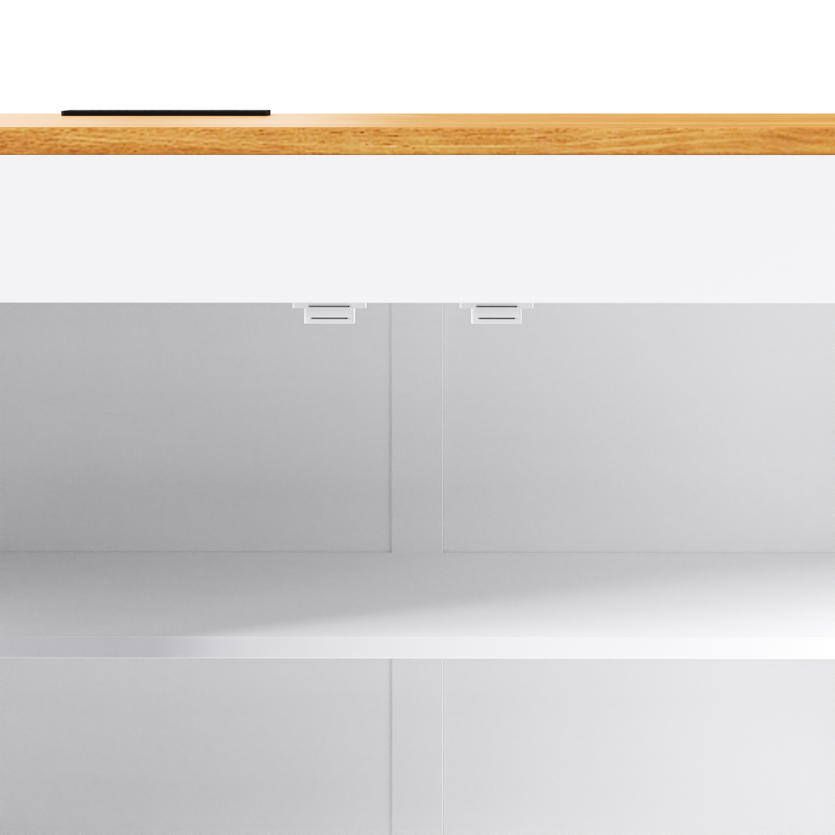 K&K 74.8" Kitchen Island with Extendable Dining Table