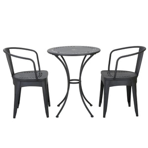Ambrosia - 3 Piece Bistro Set With Leaf Motifs Top And Seat - Best Buy Furniture
