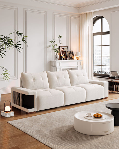 3 Seater Sofa Couch For Living Room, Modern Couches For Small Space, Cat Nest Sofa, For Cat Friendly, Comfy Couch With Waterproof And Cat Scratch Resistant Fabric