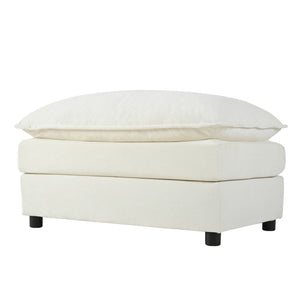 Modern Comfy Deep Seat Modular Sectional Sofa Cloud Couch With Ottoman