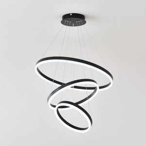 Modern 3 Rings Chandelier with Remote Control