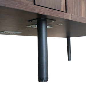 78" TV Stand With Storage Cabinets For Living Room - Walnut