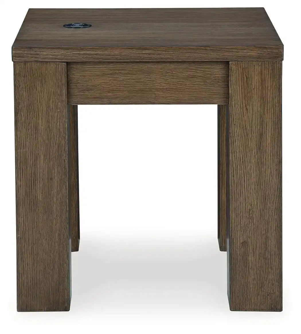 Rosswain - Square End Table - Warm Brown - Best Buy Furniture