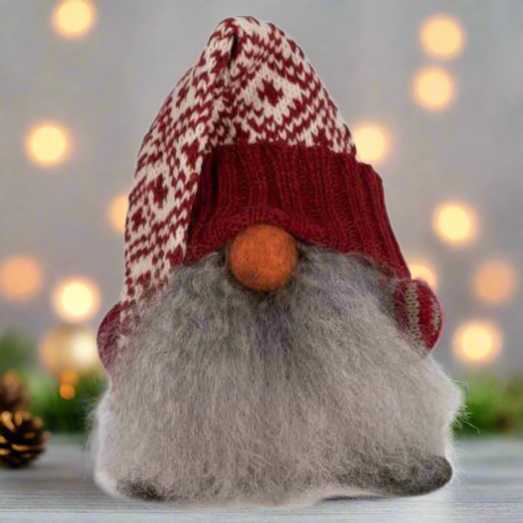 Tomte Gnome - Little Claus (Red knitted Cap)