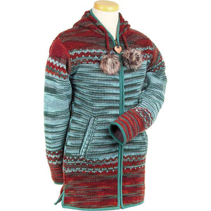 Laundromat Women's Yoko Fleece Lined Hooded Sweater - Large Celadon
