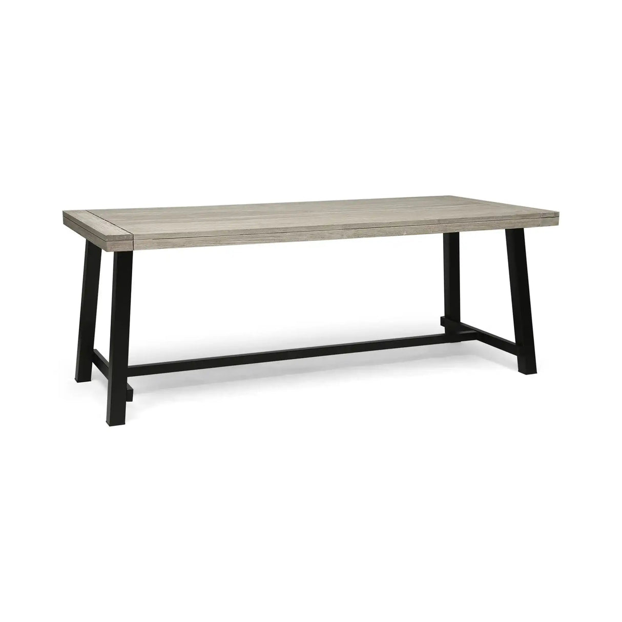 Equilibrium - Outdoor Dining Table With Wooden Frame And Slat Top - Best Buy Furniture