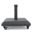 Wheelie - Stylish Square Umbrella Base With Stainless Steel Pole Handle - Best Buy Furniture