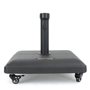 Wheelie - Stylish Square Umbrella Base With Stainless Steel Pole Handle