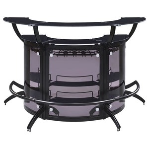 Elaina - 3 Piece Curved Freestanding Home Bar - Black