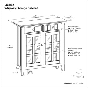 Acadian - Handcrafted Entryway Storage Cabinet