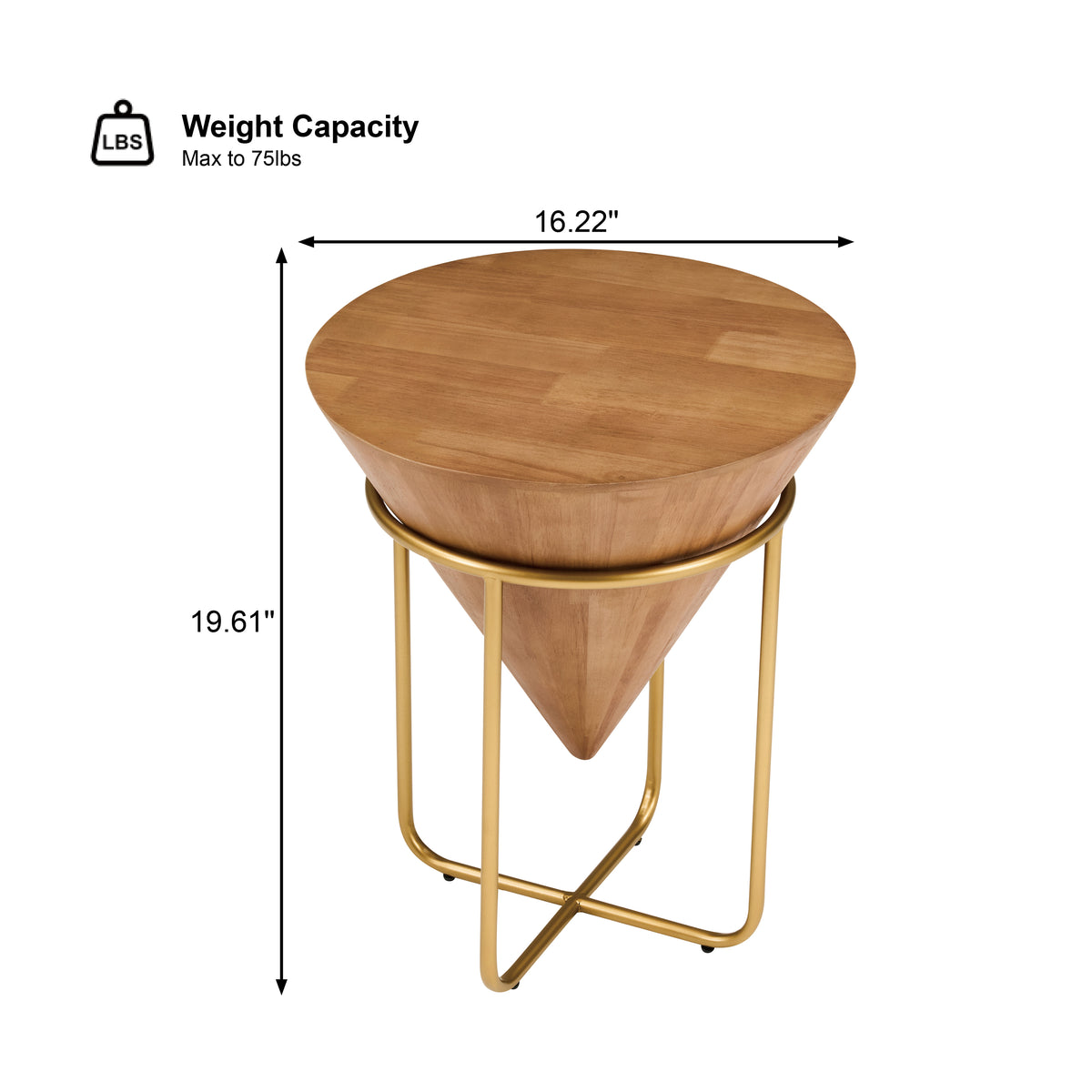 Minimalist & Luxe Wood Side Table
