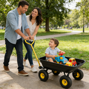 Folding Car Poly Garden Dump Truck with Steel Frame