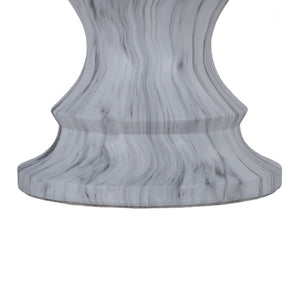 Geometric Round Outdoor End Table - Marble