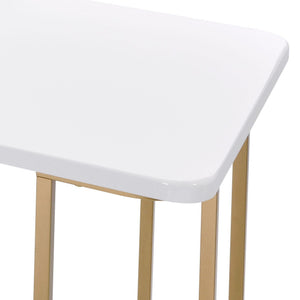 Estie - Writing Desk - White / Gold - Best Buy Furniture